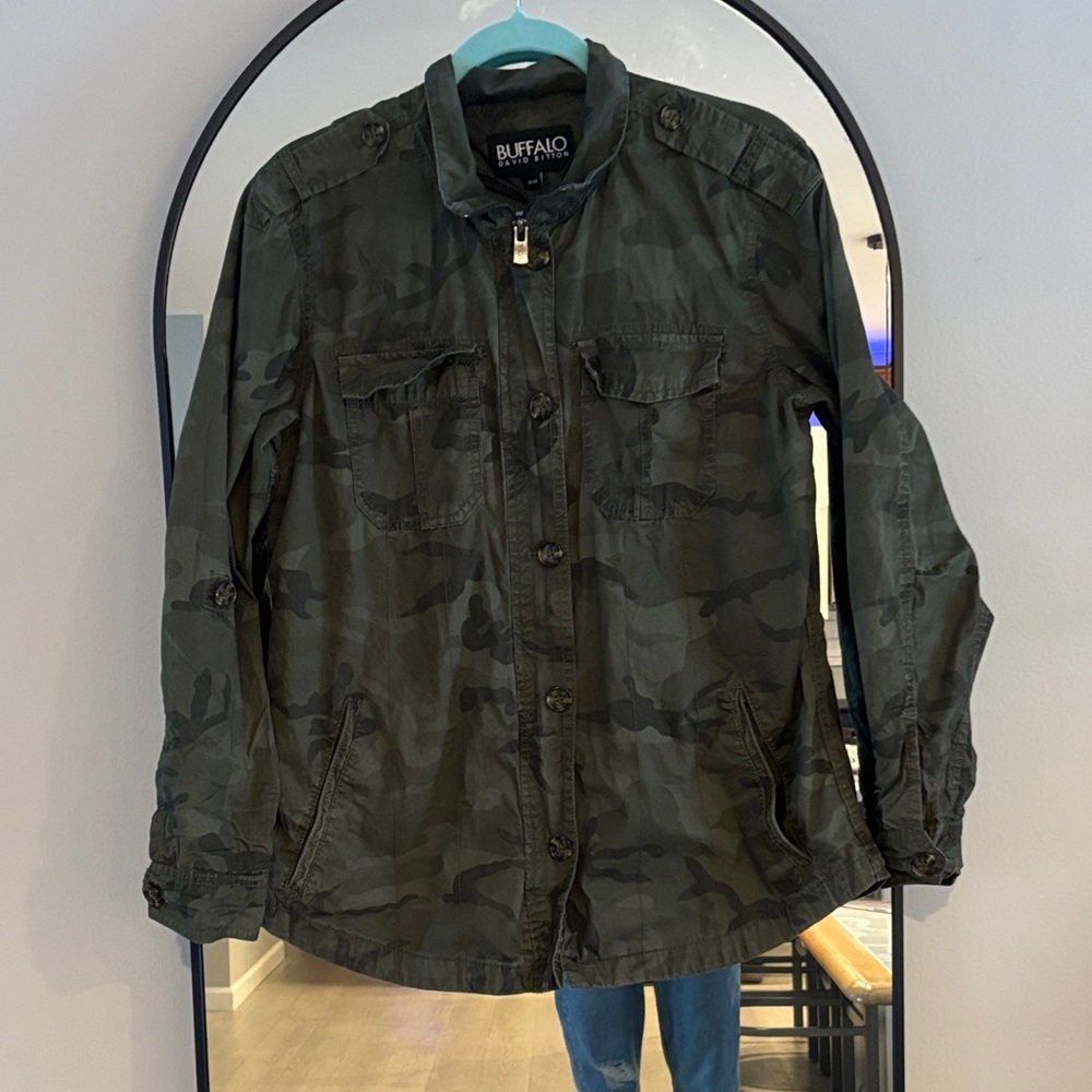 Buffalo David 2016 Women's Green Camouflage Bomber Jacket - Picture 2 of 9